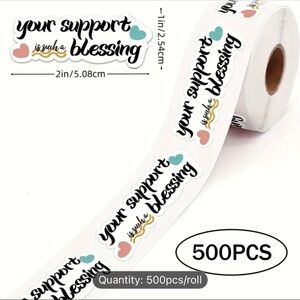 Your Support is a Blessing Sticker Roll